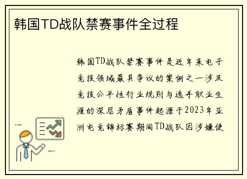 韩国TD战队禁赛事件全过程